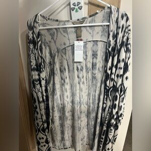 Black and White Patterned Cardigan